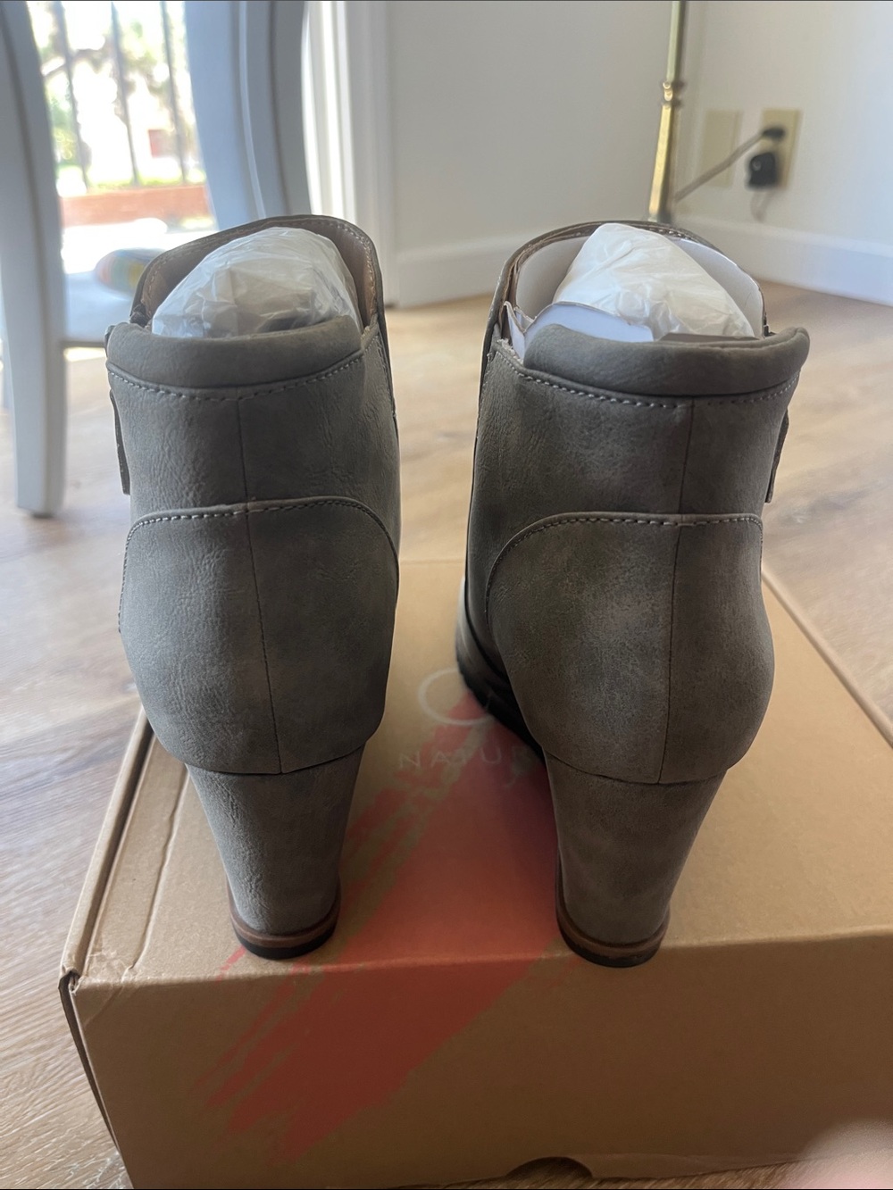 SOUL Naturalizer Gray Suede Ankle Booties - Picture 6 of 9